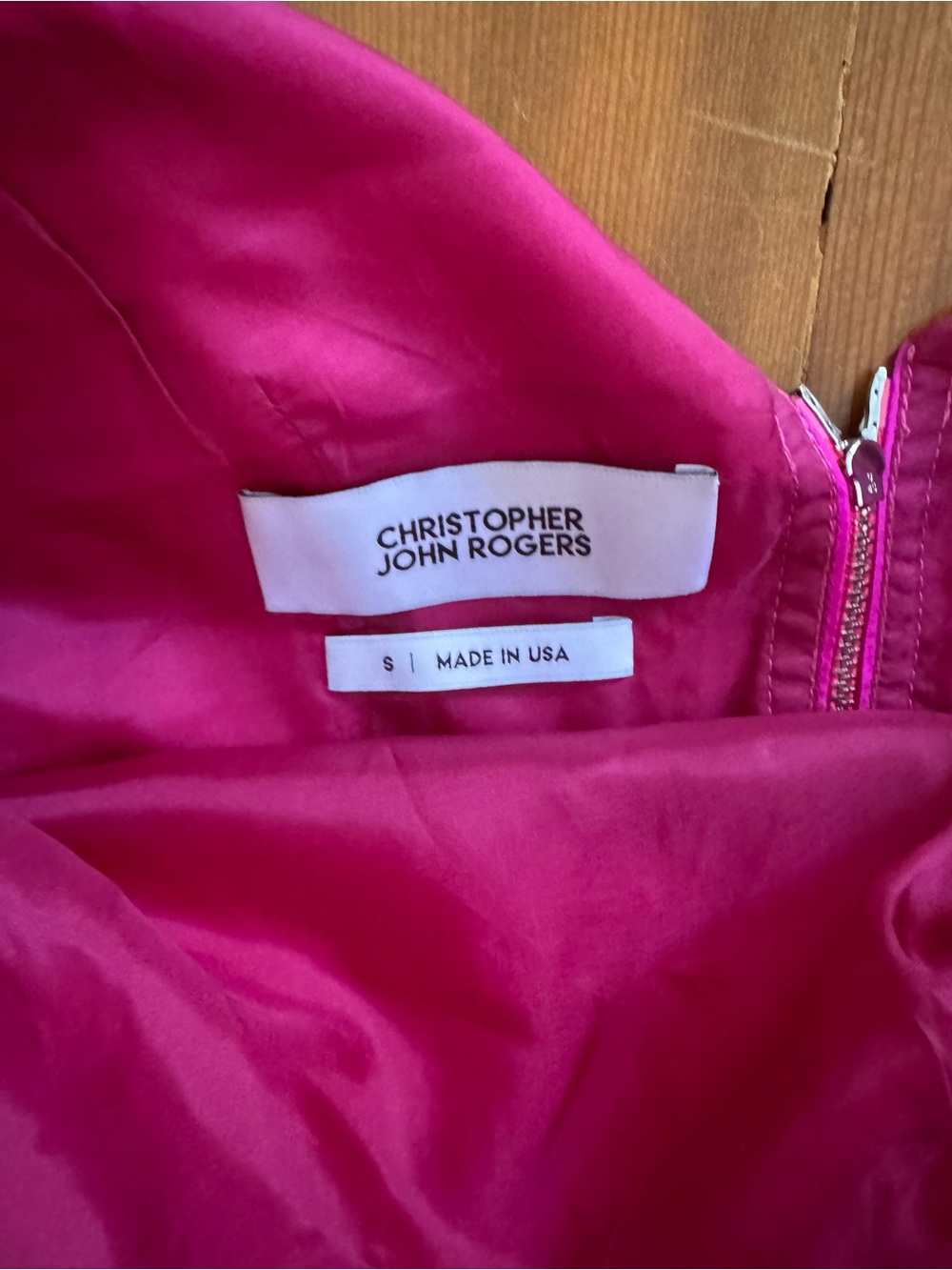 Christopher John Rogers Fuchsia One-Shoulder Mini Dress - Picture 5 of 5